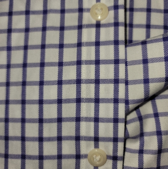 Mens Peter Millar Button Down Long Sleeve Collared W/pocket XL Plaid 100% Cotton - Picture 6 of 10